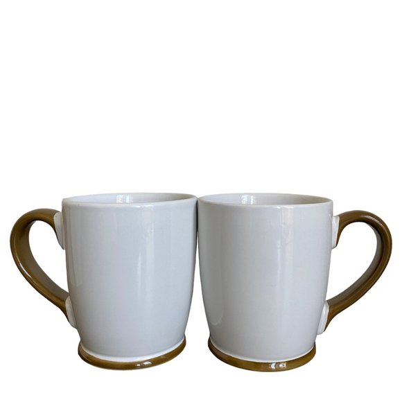 Dunkin' Donuts Large Oversized Ceramic Mugs Pair Set Of 2 - Picture 5 of 16